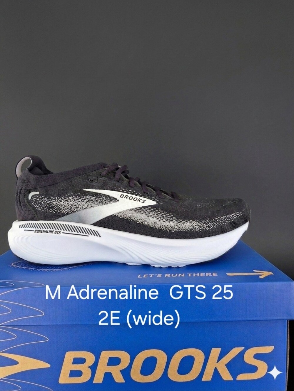 Brooks Men's Adrenaline GTS 25 2E (Wide) - Black & White